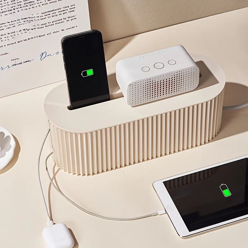 Large Portable Desktop Cable Management Wire Storage Box
