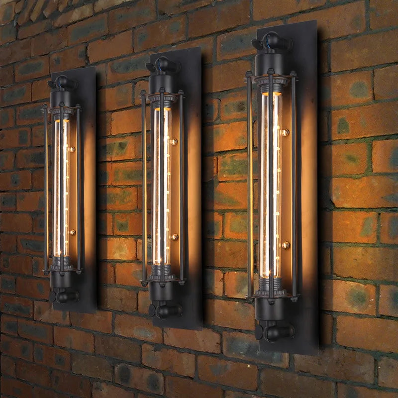 Retro Industrial Iron Loft Wall Sconce
