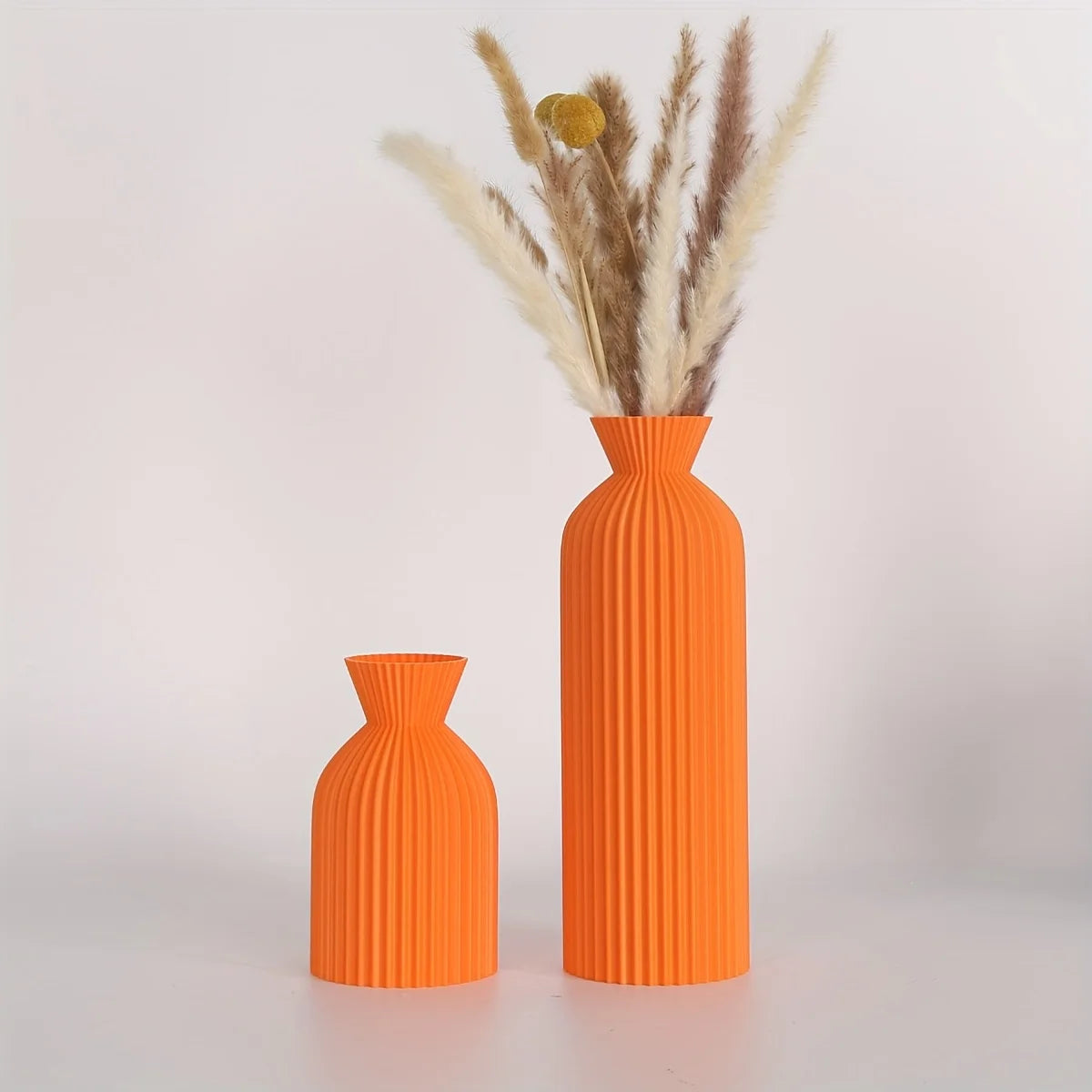 Bohemian Plastic Flower Vessels Set of Two