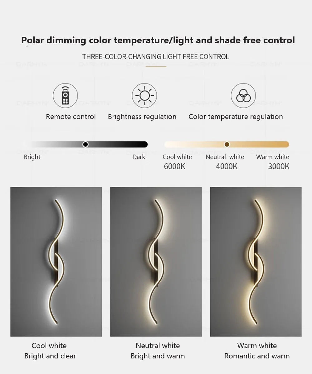 Minimalist Aluminum Bedside LED Up Down Wall Sconce