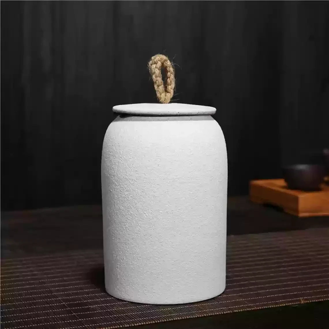 Vintage Ceramic Sealed Tea Snack Storage Jar