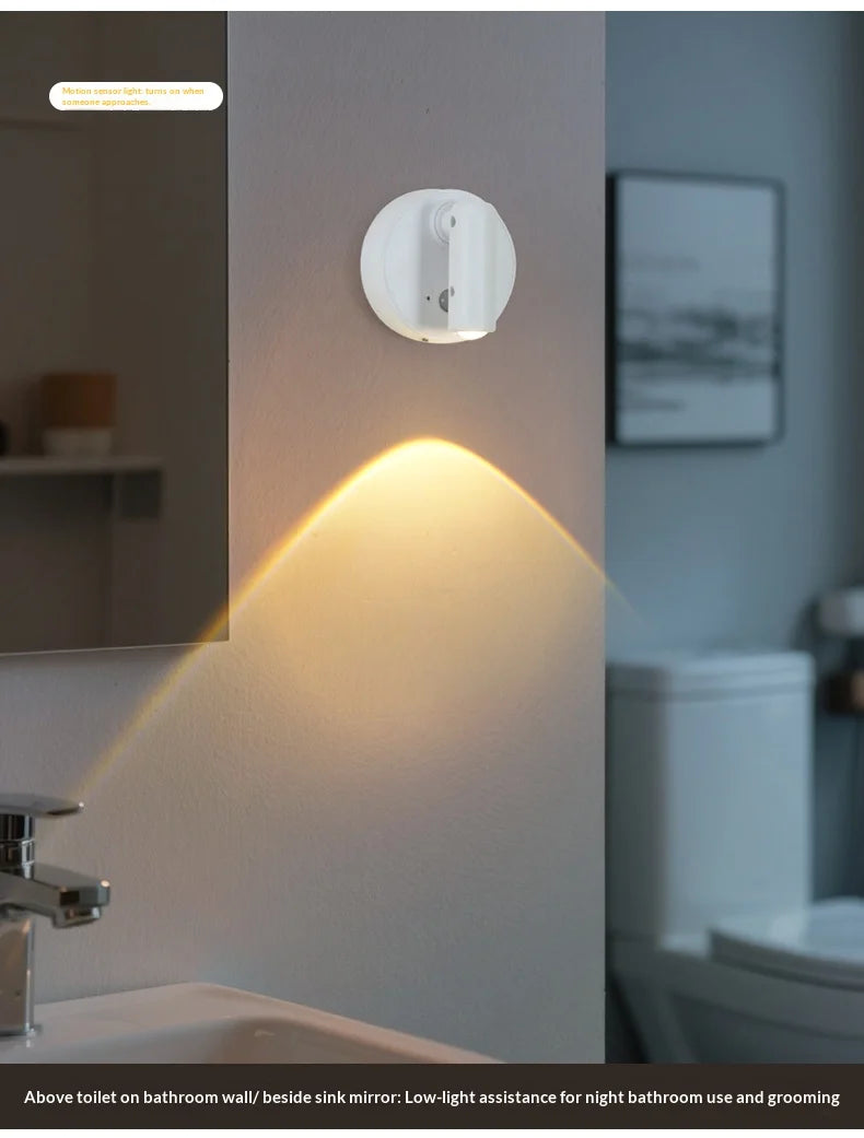 Magnetic Base USB Rechargeable Cordless Dimmable Wall Lamp