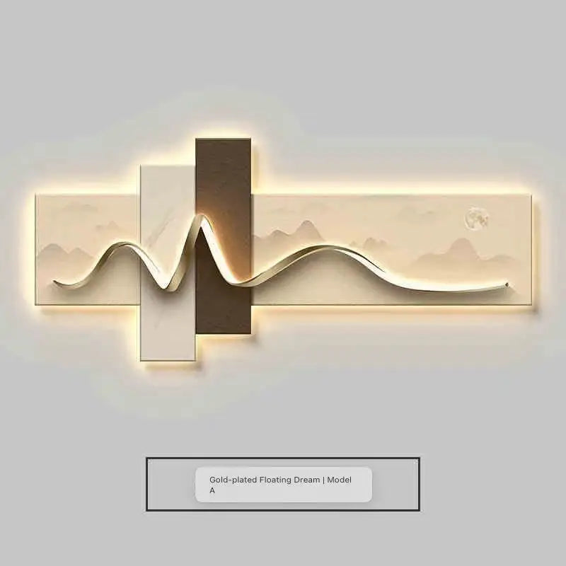 Modern Minimalist Wooden LED Ambient Living Room Wall Lamp
