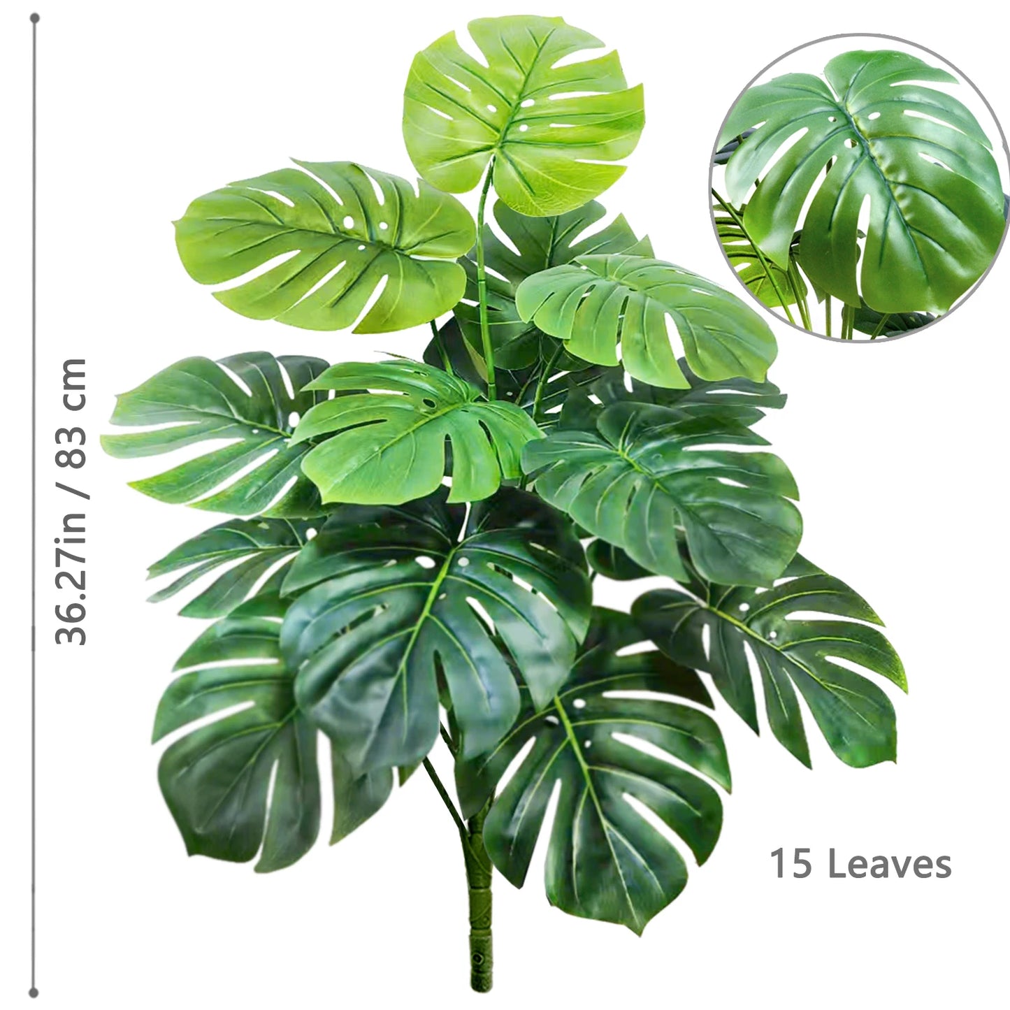 Silk Artificial Monstera Pothos Leaf Indoor Plant
