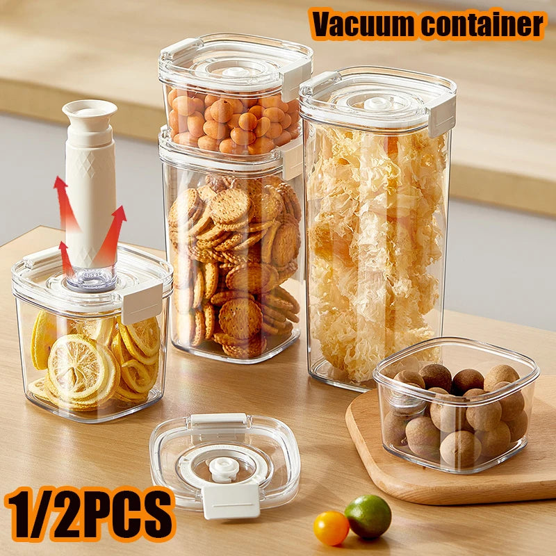 Vacuum Seal Container — Airtight Storage Bin for Coffee Beans & Food Preservation