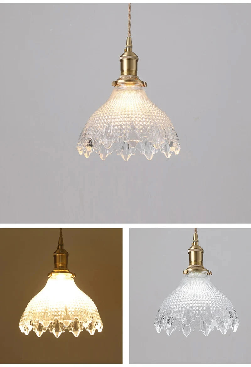 Modern White Glass Bedroom Pendant Lamp
