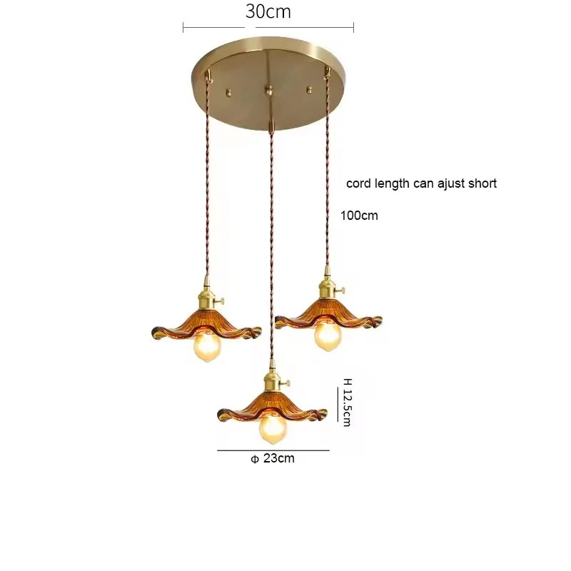 Modern White Glass Bedroom Pendant Lamp