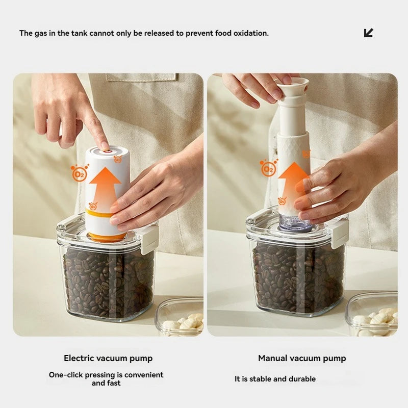 Electric Vacuum Seal Airtight Coffee Bean Storage Container