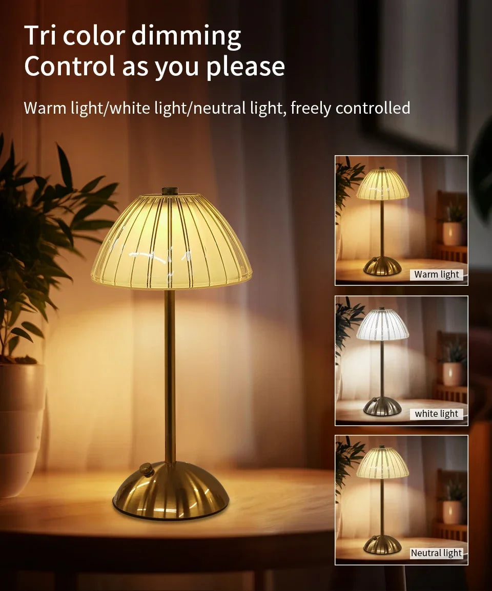 Rechargeable Touch Crystal Dimmable Night Lamp
