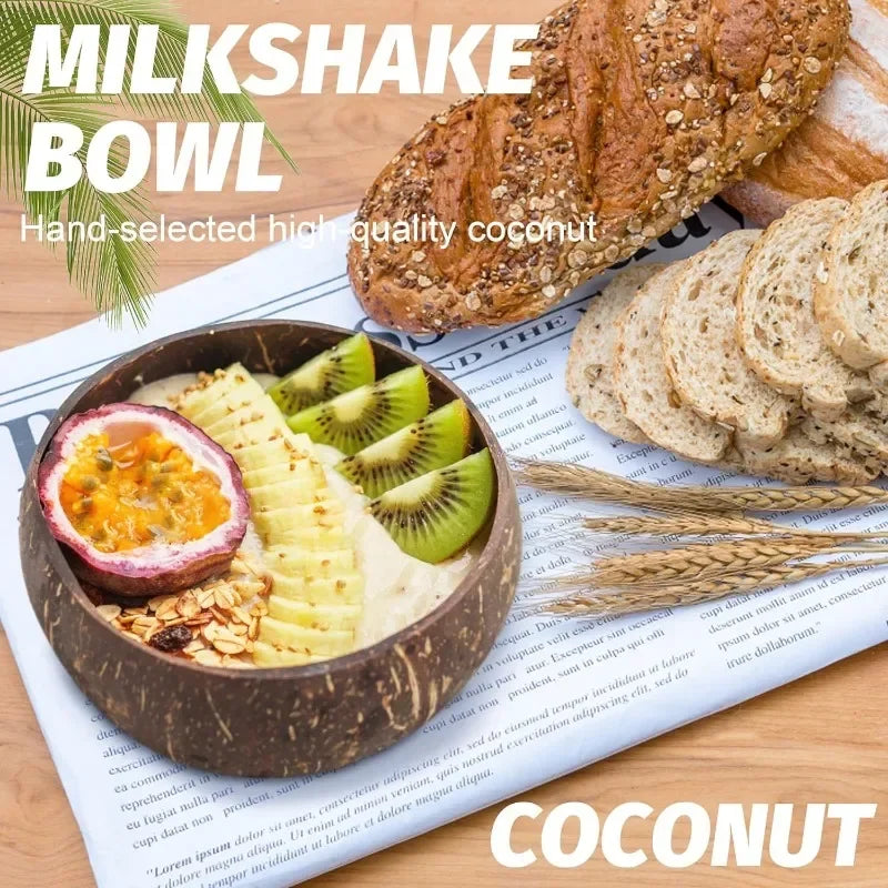 Eco Friendly Natural Coconut Bowl Set with Spoon