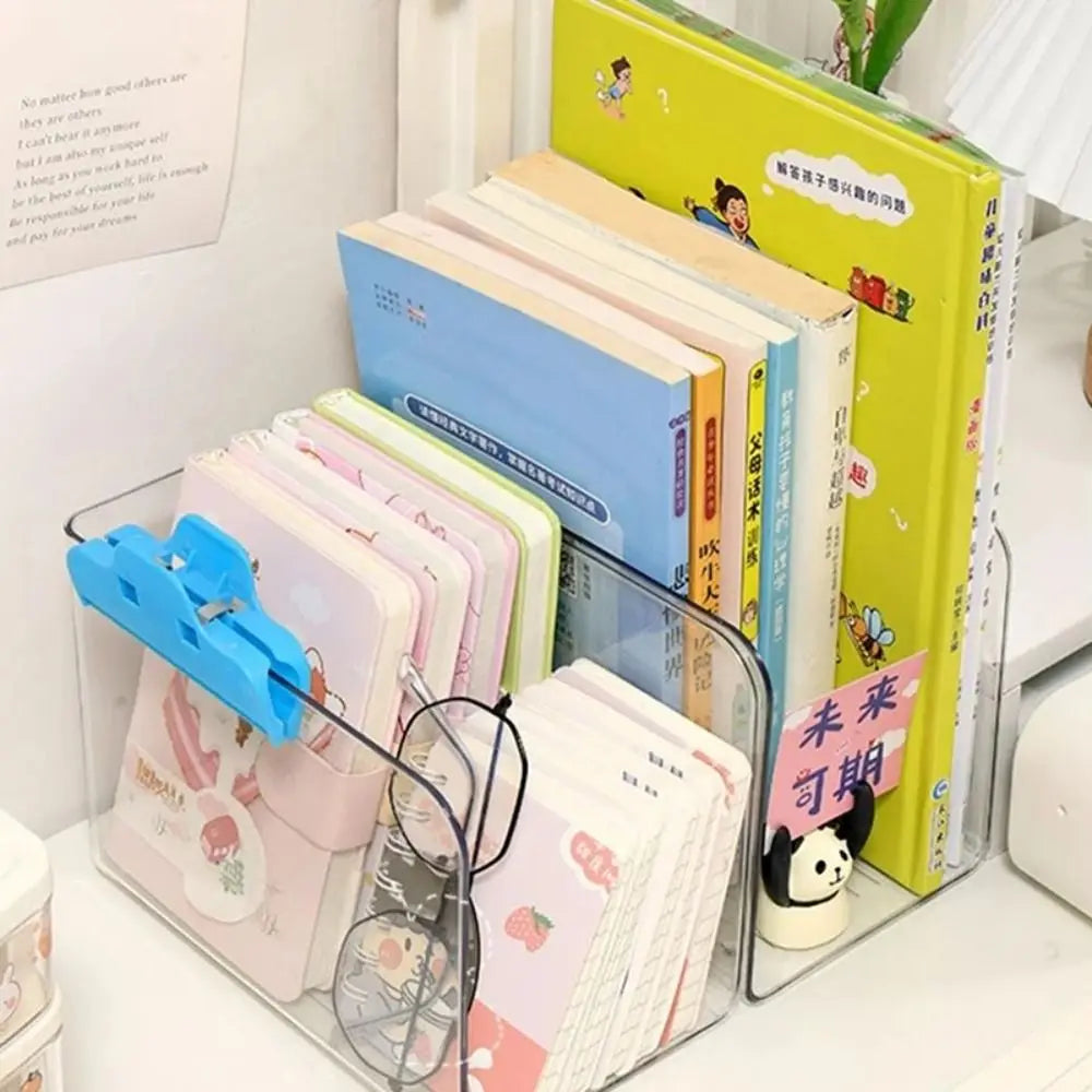 Transparent Acrylic U-Shaped Book Stand Desk Organizer