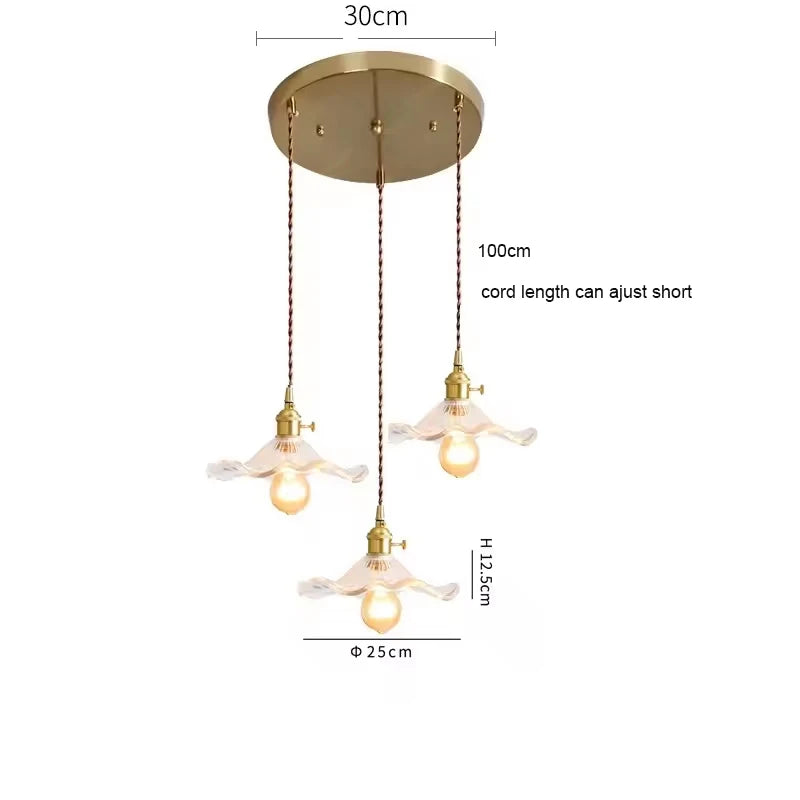 Modern White Glass Bedroom Pendant Lamp