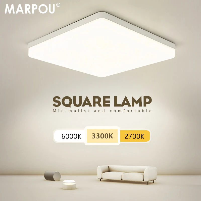 Modern Square Dimmable LED Ceiling Lamp