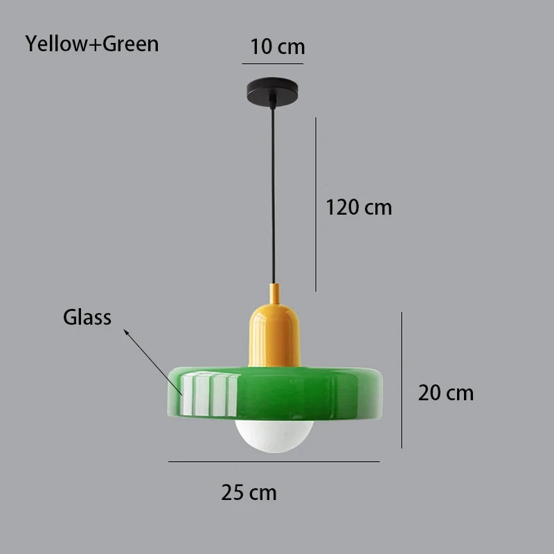 Bauhaus Nordic Glass Chandelier