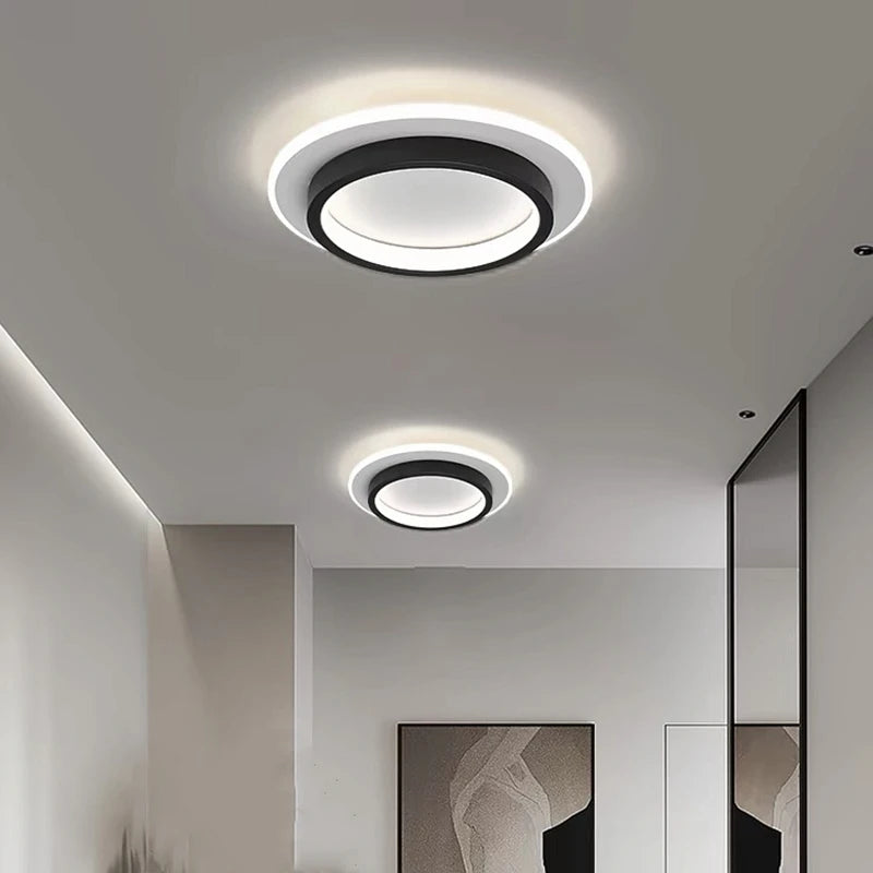 LED Ceiling Light - Modern Nordic Metal Acrylic Surface Mounted Lamp With Touch Switch