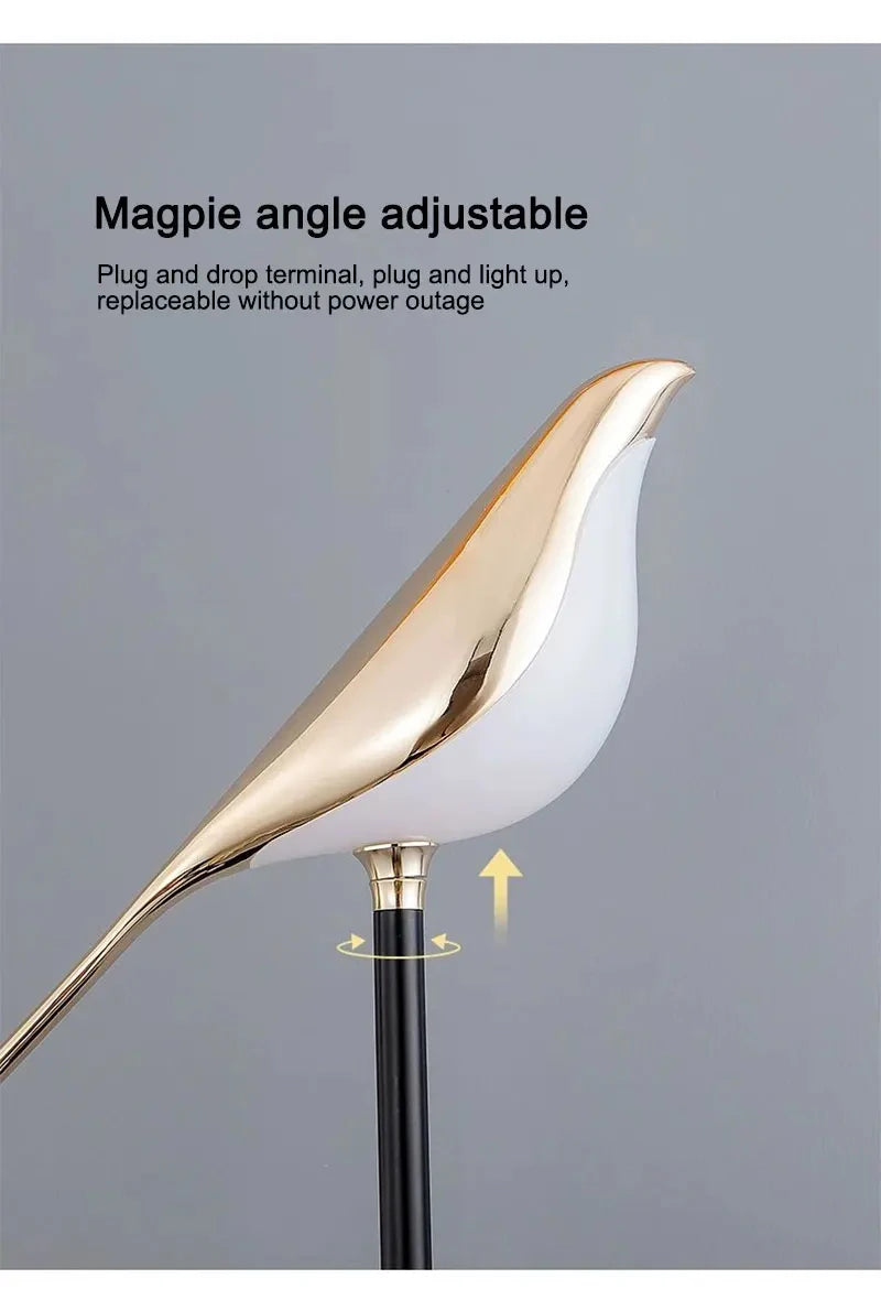 Golden Bird Art Deco LED Wall Sconce