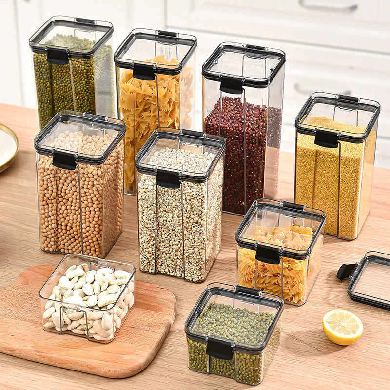Moisture-Proof Sealed Acrylic Kitchen Storage Jar Set