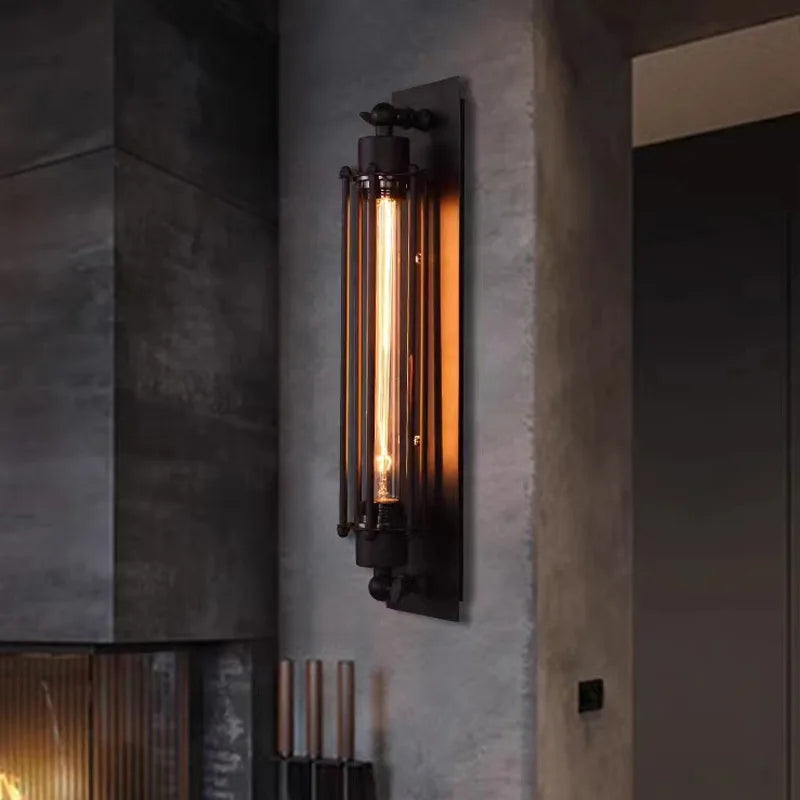 Retro Industrial Iron Loft Wall Sconce