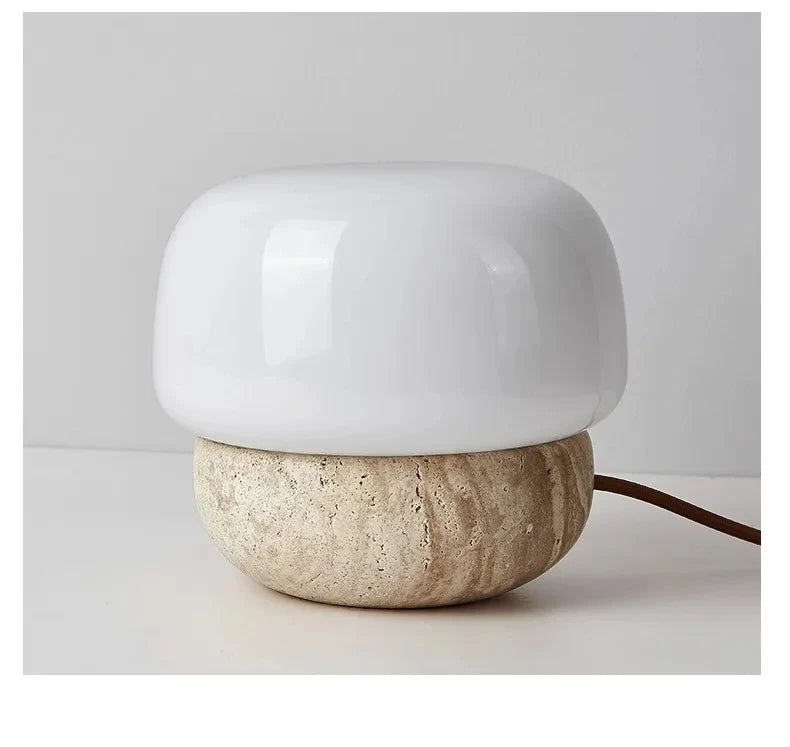 Travertine Mushroom Shaped LED Floor Lamp