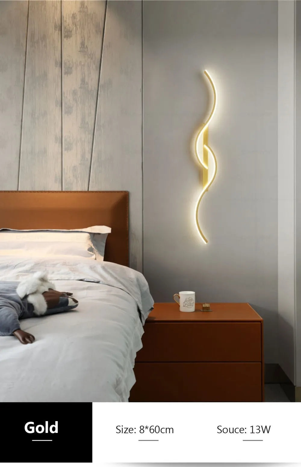 Minimalist Aluminum Bedside LED Up Down Wall Sconce