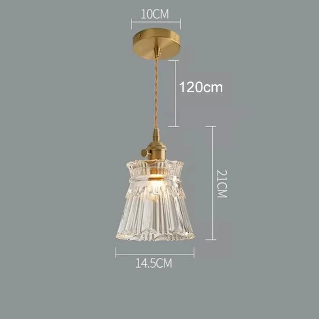 Modern White Glass Bedroom Pendant Lamp
