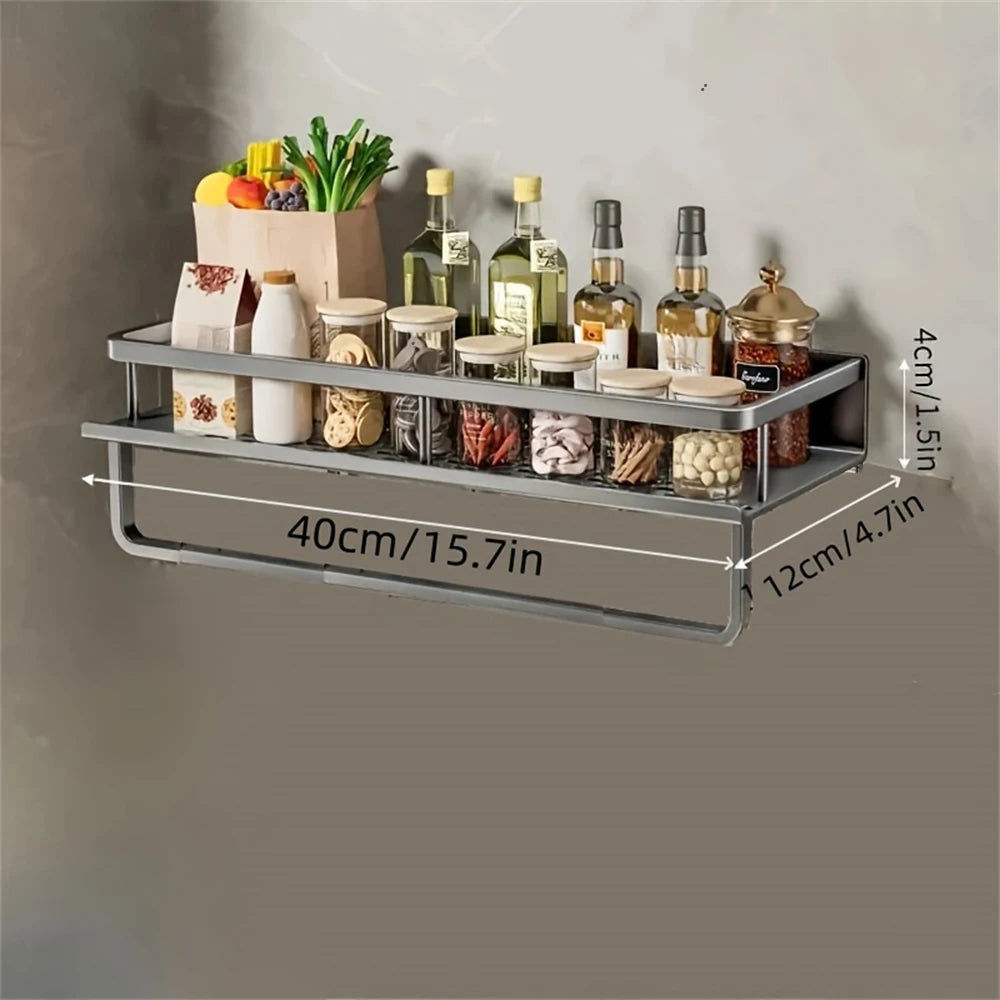 Wall Mounted Multi-Function Kitchen Seasoning Storage Rack