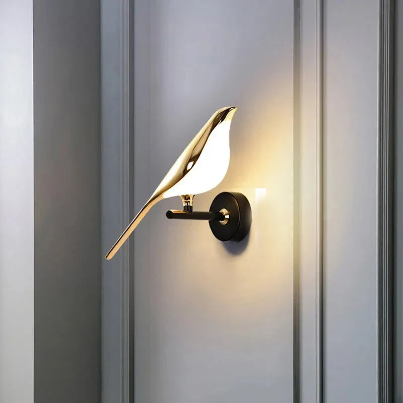 Golden Bird Art Deco LED Wall Sconce