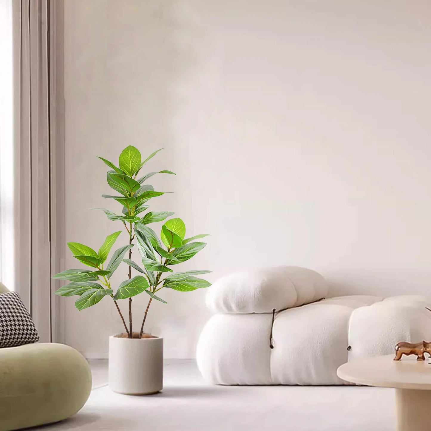 Realistic Silk Artificial Fiddle Leaf Fig Indoor Plant
