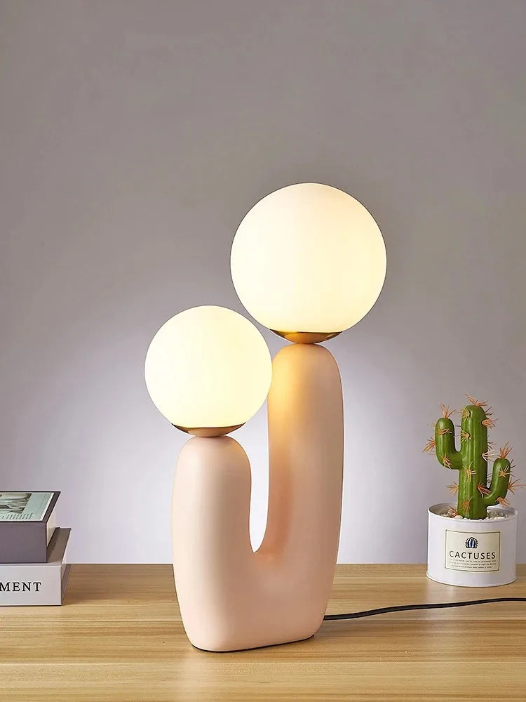 Nordic Glass Resin Base Table Lamp