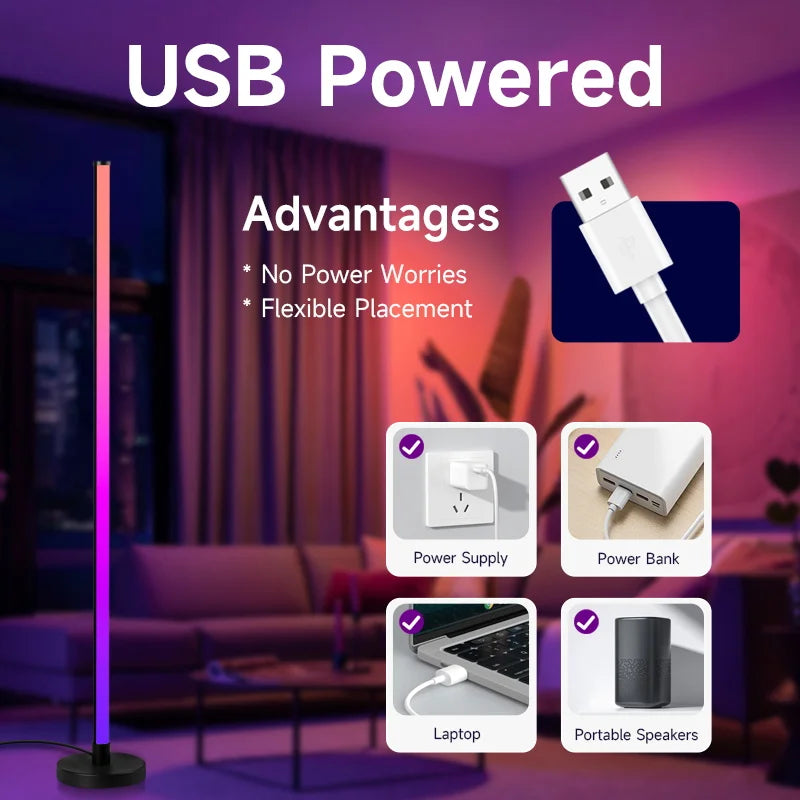 Dimmable USB Gooseneck Floor Lamp