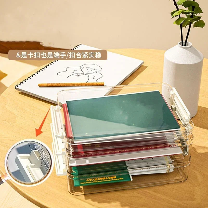 Acrylic Transparent A4 Desktop Paper Organizer