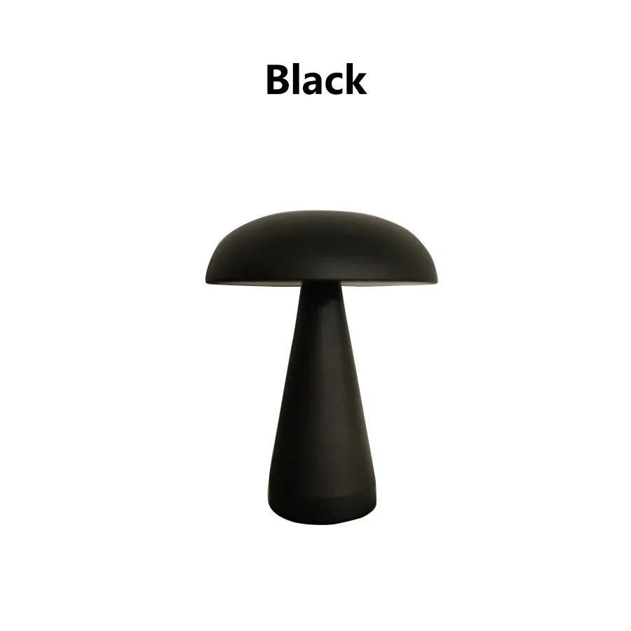 Retro Mushroom LED Touch Sensor Rechargeable Table Lamp