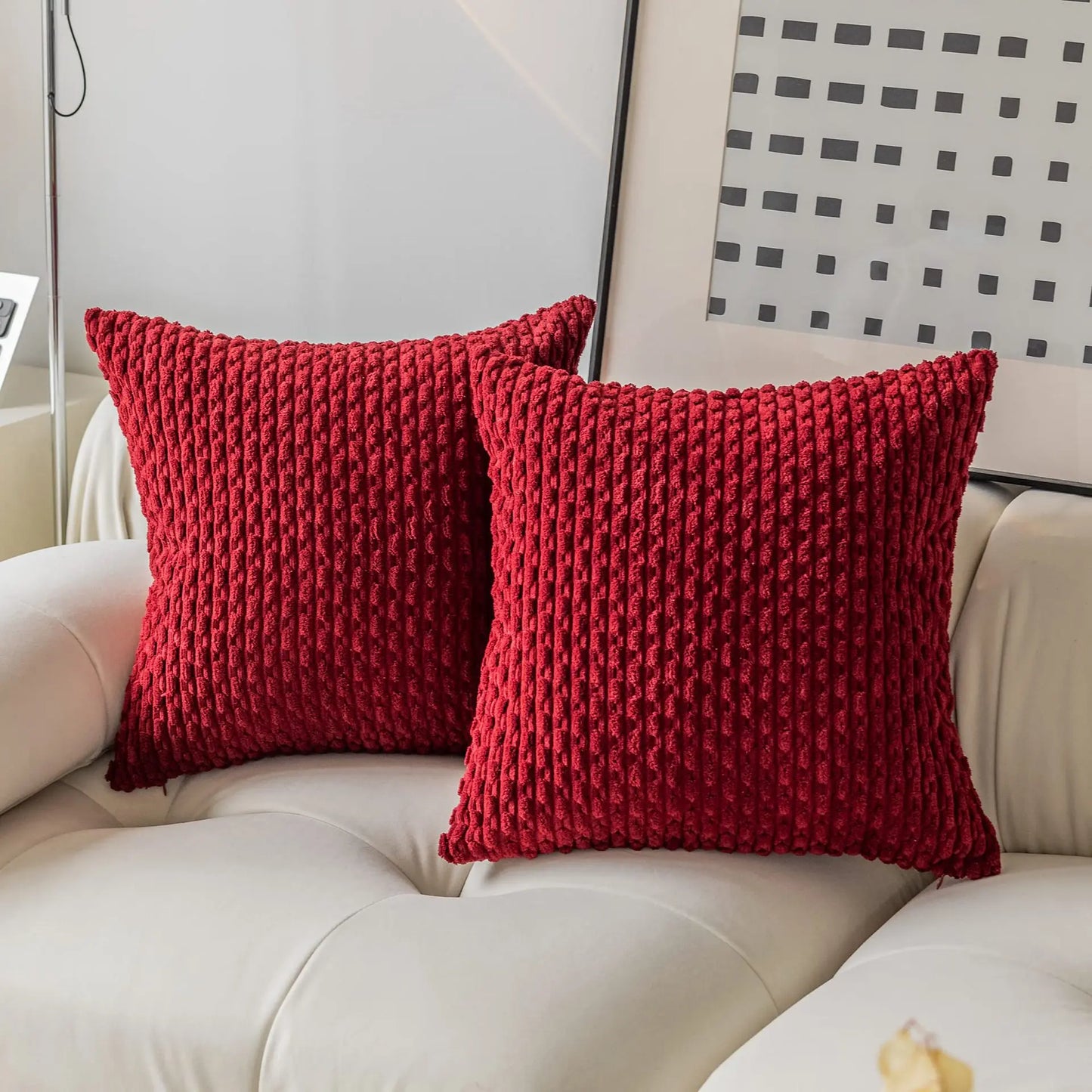 Decorative Pillow Cover — Luxury Woven Cotton Polyester Cushion