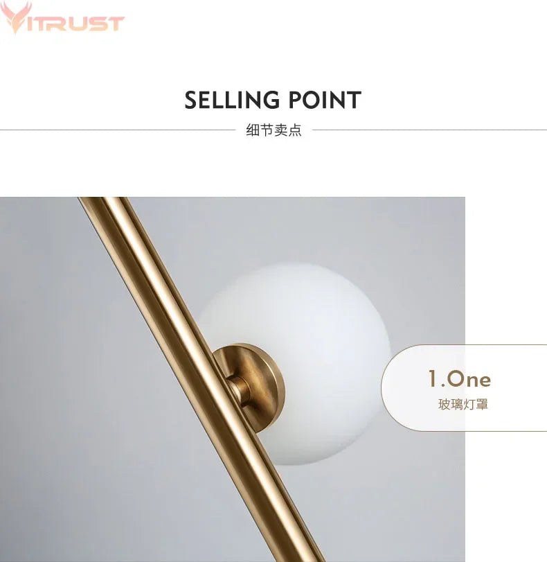 Nordic Frosted Glass Standing Lamp