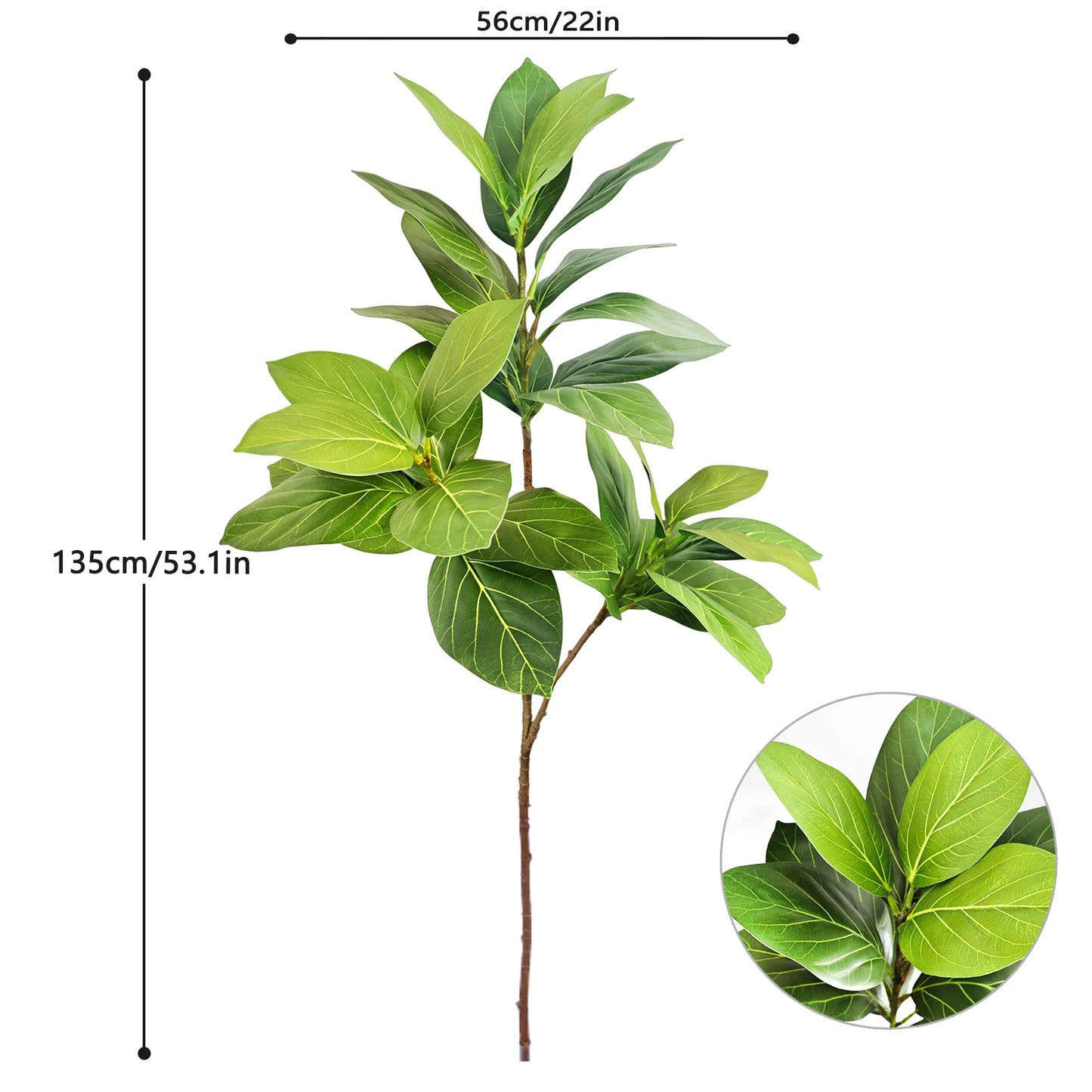 Realistic Silk Artificial Fiddle Leaf Fig Indoor Plant