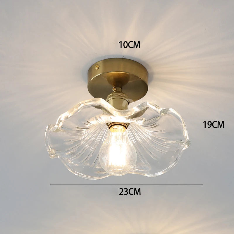 Copper Colorful Glass Ceiling Pendant Lamp
