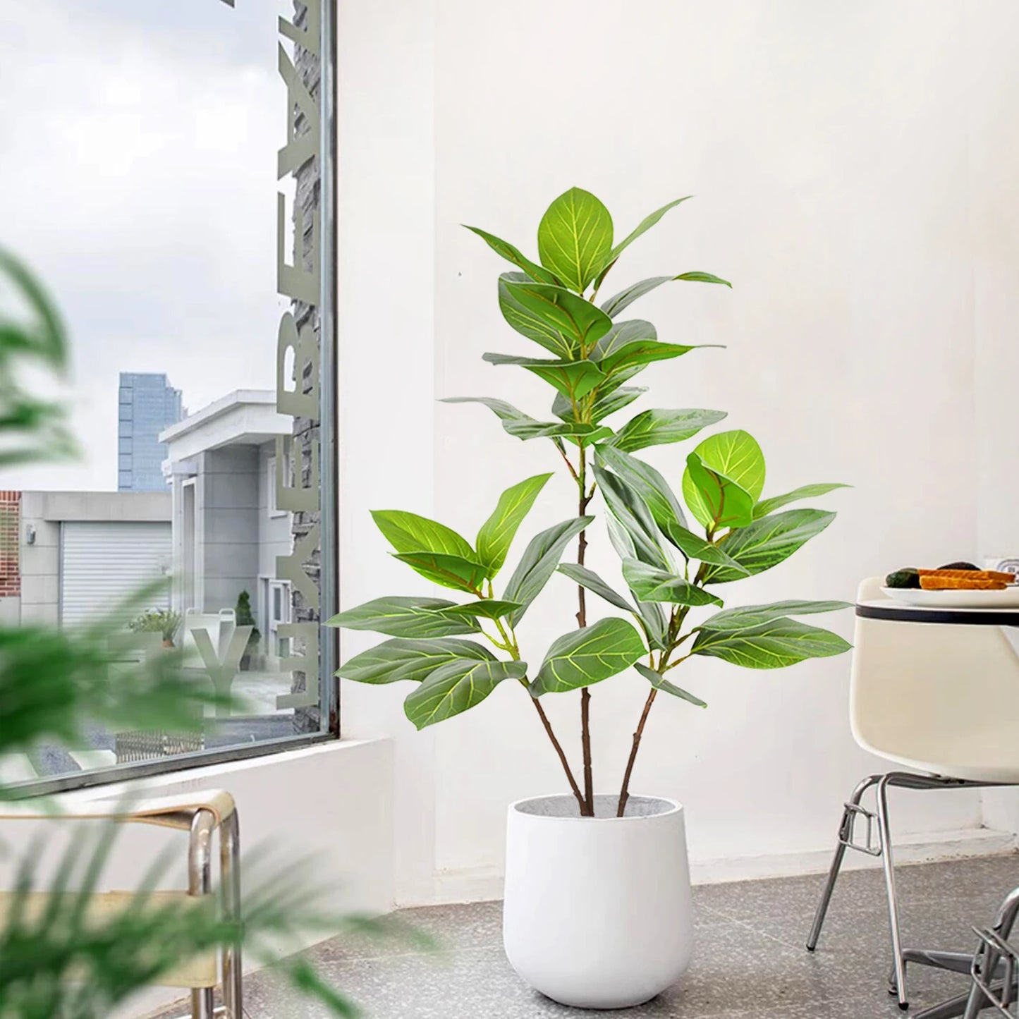 Realistic Silk Artificial Fiddle Leaf Fig Indoor Plant