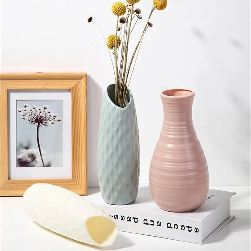 Nordic Minimalist Plastic Decorative Flower Vessel