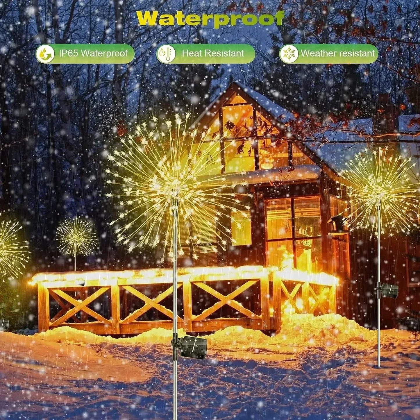 Solar Firework Luminaires — Energy Saving Garden Solar Luminaires with Colorful LEDs
