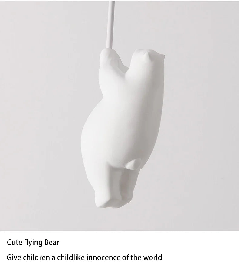Cartoon Bear Acrylic Bedroom Ceiling Lamp