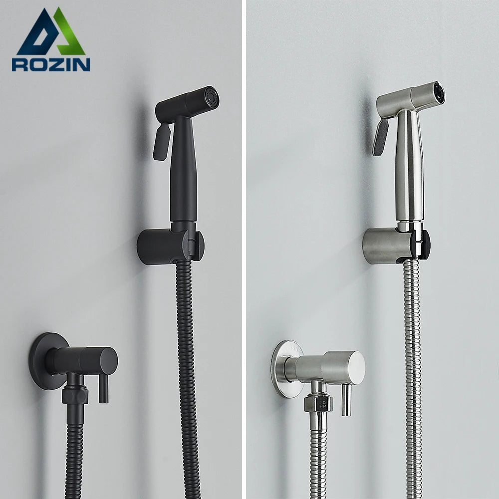 Toilet Bidet Sprayer - Wall Mounted Bathroom Faucet With Single Hole Tap, Stainless Steel 304