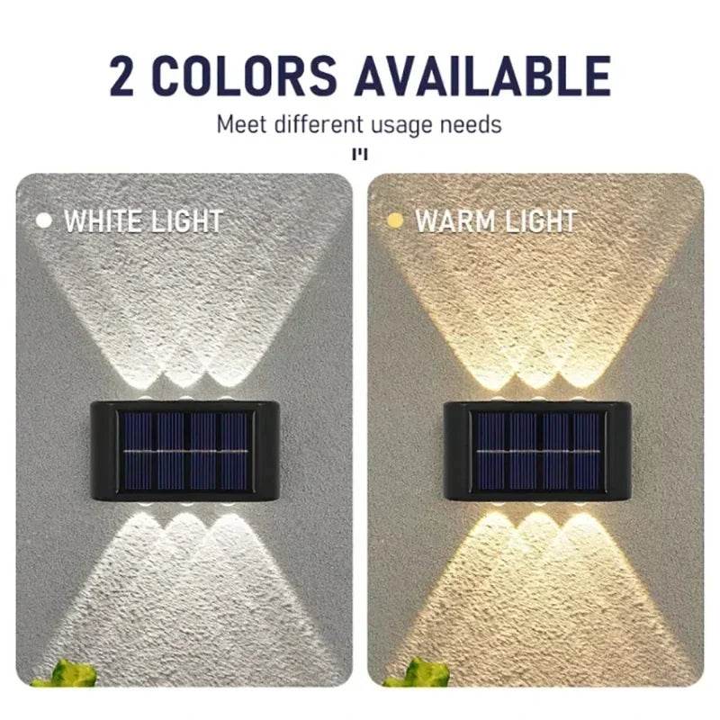 Waterproof Warm White Solar Outdoor Garden Wall Lamp