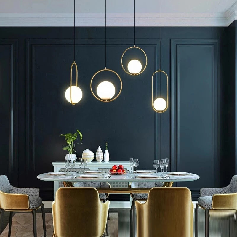 Nordic Glass Cord Pendant Lamp