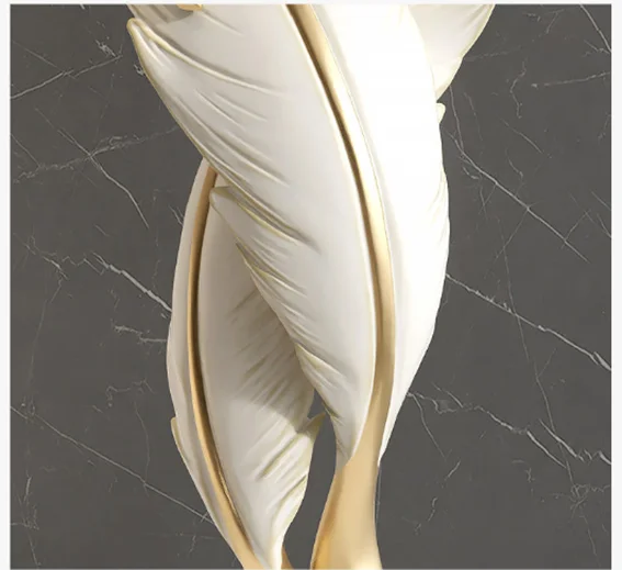 Modern Creative Feather Resin Desktop Sculpture