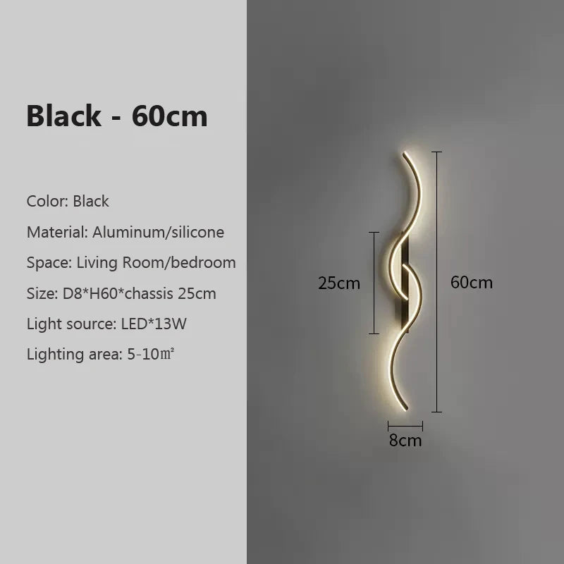 Minimalist Aluminum Bedside LED Up Down Wall Sconce