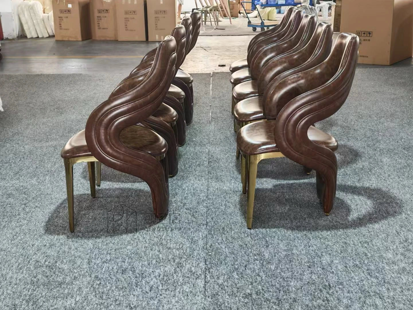 Modern Stainless Steel Cushioned Luxury Dining Chair