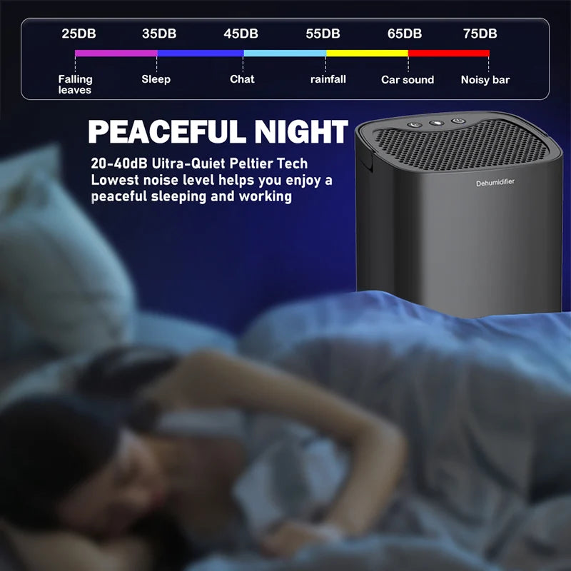Portable Air Dehumidifier — Compact Moisture Absorber for Home