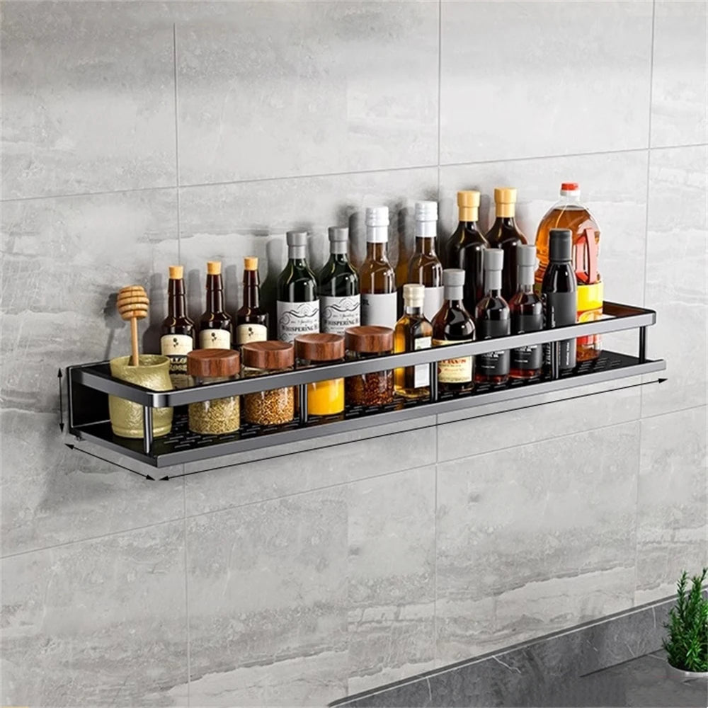 Wall Mounted Multi-Function Kitchen Seasoning Storage Rack