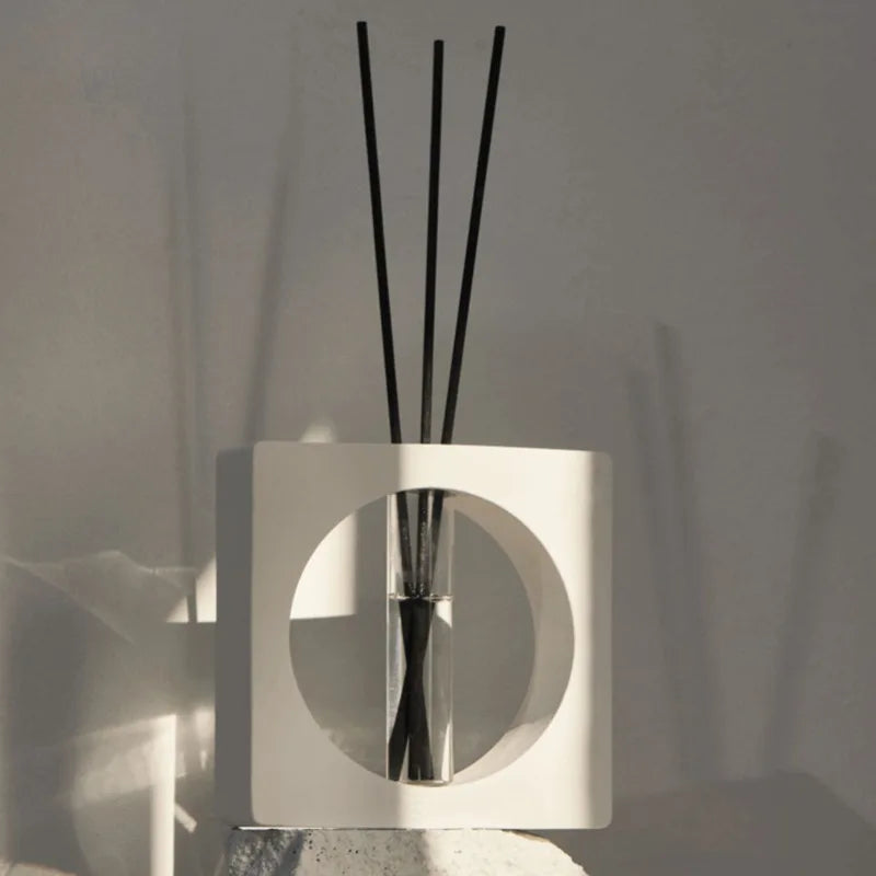 Geometric Empty Aroma Diffuser Bottle with Reed Sticks