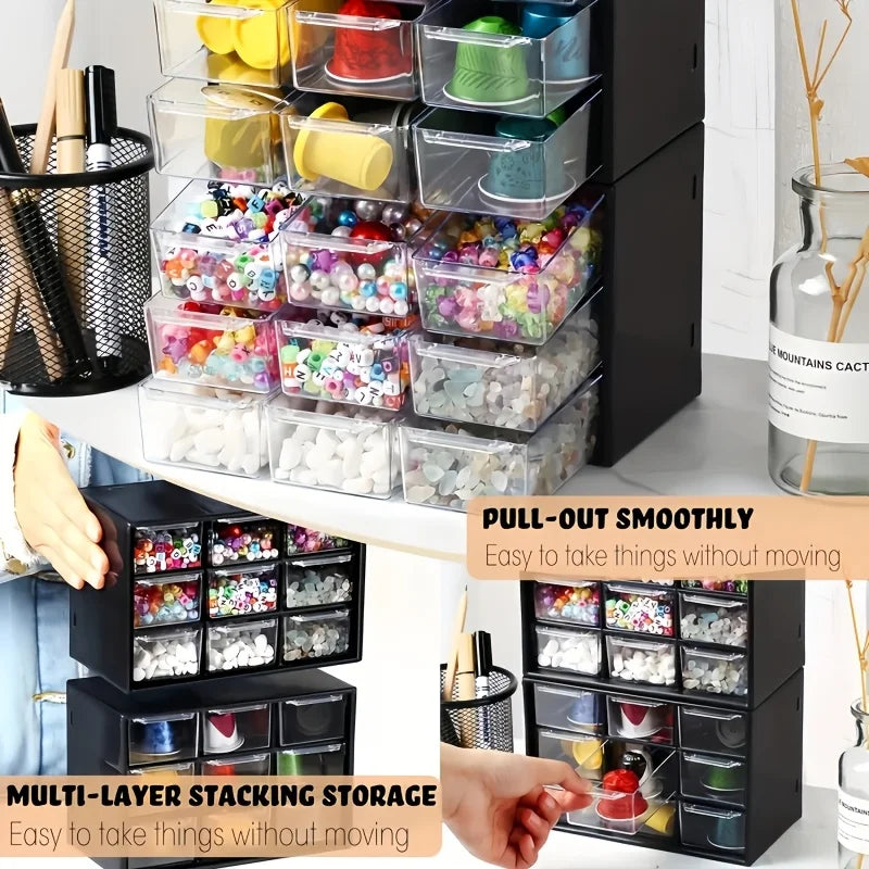Dustproof Multi Grid Desktop Jewelry Organizer Box